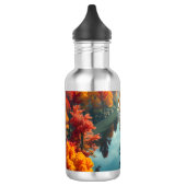 Serene River Shore Reflection Nature Art  Waterfles (Links)