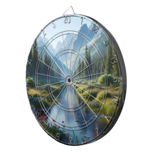 Serene River Valley Dartbord (Voorkant Rechts)
