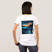 Serene Riverscape Minimalist T-shirt (Achterkant volledig)