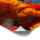 Serene Rivieroever Reflectie Natuur Kunst Perfect Poster (Hoek)