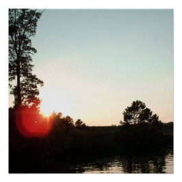Serene Rivierzonsondergang Perfect Poster