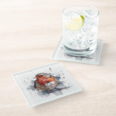 Serene Robin Glazen Onderzetter (Schuin)