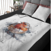 Serene Robin, op maat Fleece Deken