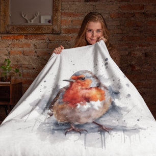 Serene Robin, op maat gemaakt Fleece Deken