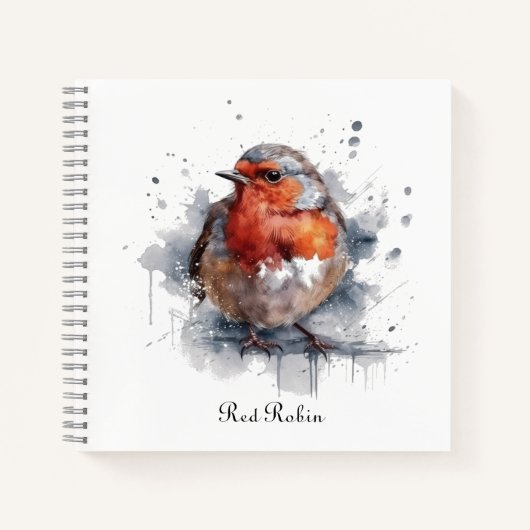 Serene Robin, op maat Notitieboek (Voorkant)