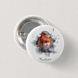 Serene Robin, op maat Ronde Button 3,2 Cm