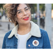 Serene Robin, op maat Ronde Button 3,2 Cm