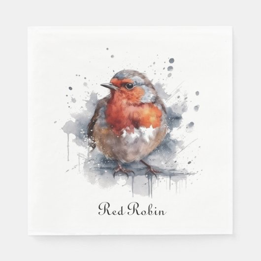 Serene Robin, op maat Servet (Voorkant)