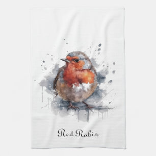 Serene Robin, op maat Theedoek