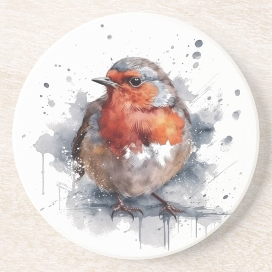 Serene Robin Zandsteen Onderzetter (Voorkant)