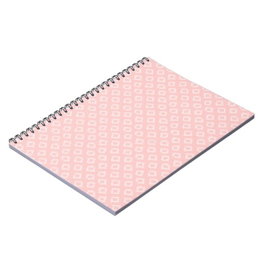 Serene Romantic Roze Geometric Pattern Notitieboek (Linkerzijde)
