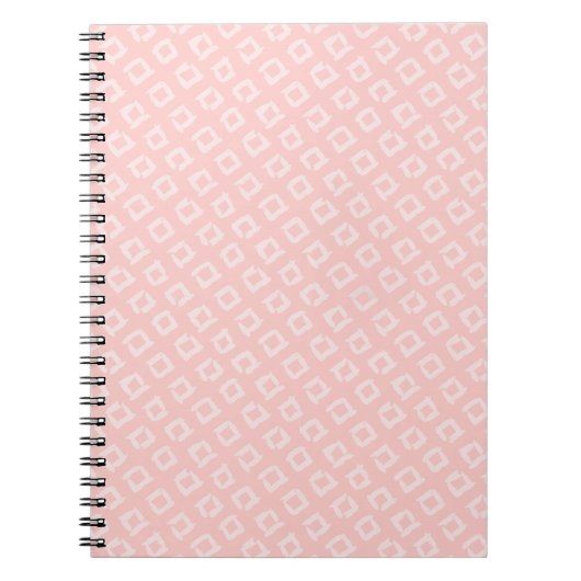 Serene Romantic Roze Geometric Pattern Notitieboek (Voorkant)