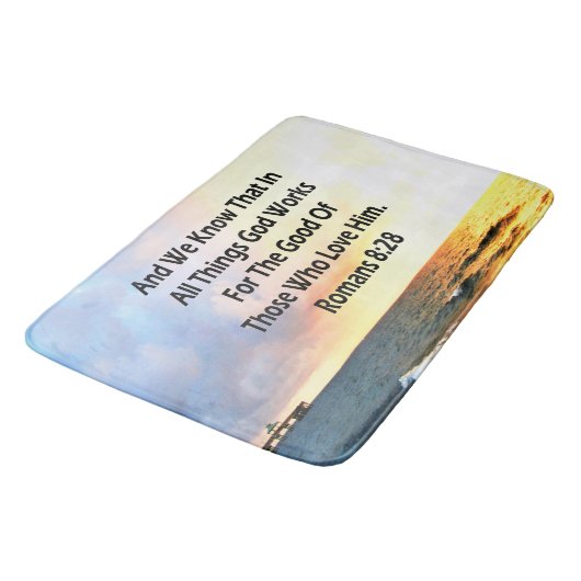 SERENE ROMEINEN 8:28 SCHRIFT VERS BADMAT (Gekanteld)