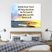 SERENE ROMEINEN 8:28 SCHRIFT VERS CANVAS AFDRUK (Insitu (Slaapkamer))