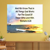 SERENE ROMEINEN 8:28 SCHRIFT VERS CANVAS AFDRUK (Insitu (Woonkamer))