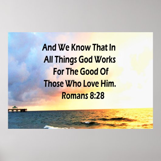 SERENE ROMEINEN 8:28 SCHRIFT VERS POSTER (Voorkant)
