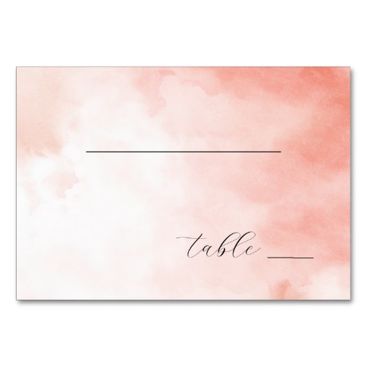 Serene Roze Aquarel Kaart (Voorkant)