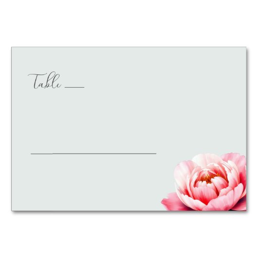 Serene Roze Minimalistische Pioen Kaart (Voorkant)