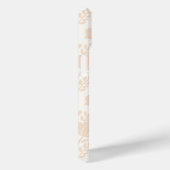 Serene Roze Perzik Bloemen Monogram Case-Mate iPhone Case (Achterkant / Rechts)