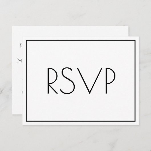 Serene RSVP-Briefkaart Briefkaart (Voorkant / Achterkant)