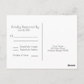 Serene RSVP-Briefkaart Briefkaart (Achterkant)