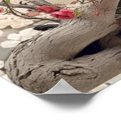 Serene rust Ikebana Japans thema Poster (Hoek)