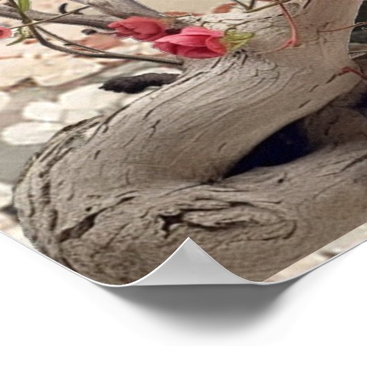 Serene rust Ikebana Japans thema Poster (Hoek)