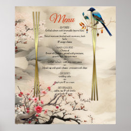 Serene rust Ikebana Japans thema Poster