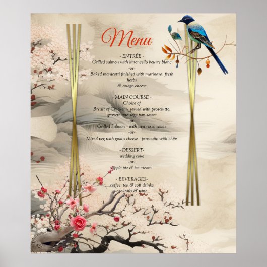 Serene rust Ikebana Japans thema Poster (Voorkant)