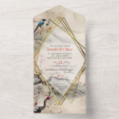 Serene rust Japans thema All In One Uitnodiging (Binnen)