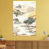 Serene rust Japans thema Canvas Afdruk (Insitu (Woonkamer))