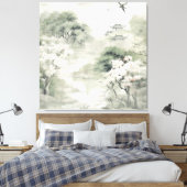 Serene rust Japans thema Canvas Afdruk (Insitu (Slaapkamer))