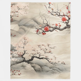 Serene rust Japans thema Fleece Deken