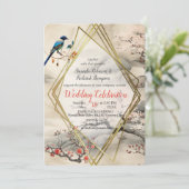 Serene rust Japans thema Kaart (Staand voorkant)