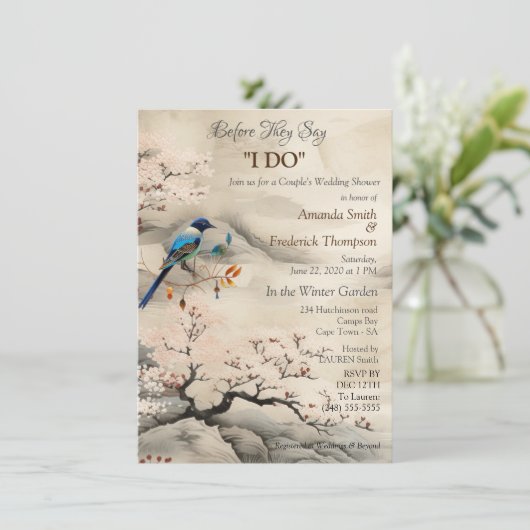 Serene rust Japans thema Kaart (Staand voorkant)