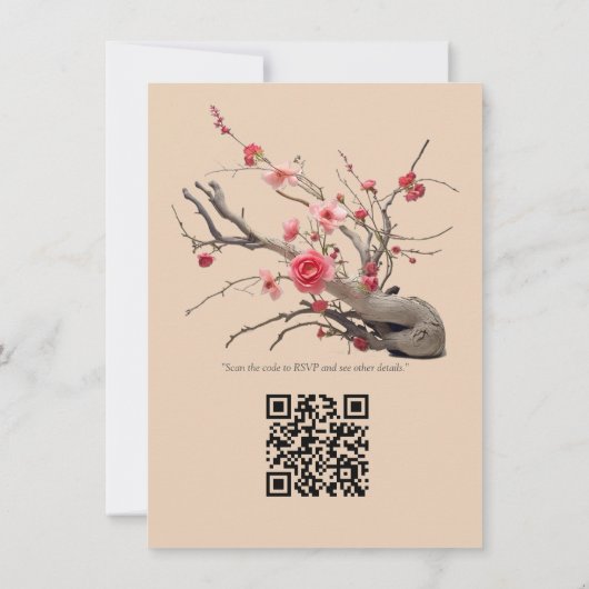 Serene rust Japans thema Kaart (Achterkant)