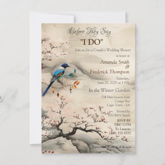 Serene rust Japans thema Kaart (Voorkant)