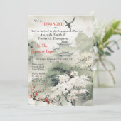 Serene rust Japans thema Kaart (Staand voorkant)