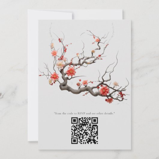 Serene rust Japans thema Kaart (Achterkant)