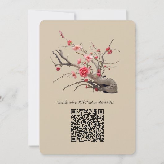 Serene rust Japans thema Kaart (Achterkant)