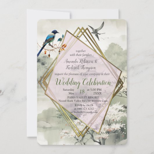 Serene rust Japans thema Kaart (Voorkant)