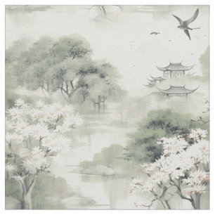 Serene rust Japans thema Stof