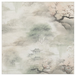 Serene rust Japans thema Stof