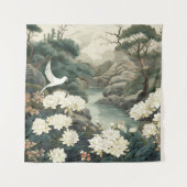 Serene rust Japans thema Wandkleed (Voorkant)