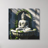 Serene rustige Boeddhafontein Canvas Afdruk (Voorkant)