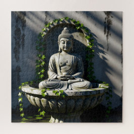 Serene rustige Boeddhafontein Legpuzzel