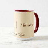 Serene Sabr & Coffee | Modern Minimalistische Arab Mok (Voorkant rechts)