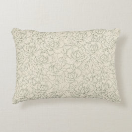 Serene Sage Green | bloesem Rozen Accent Kussen