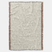 Serene Sage Green |  bloesem Rozen Deken (Voorkant Verticaal)