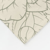 Serene Sage Green |  bloesem Rozen Fleece Deken (Hoek)